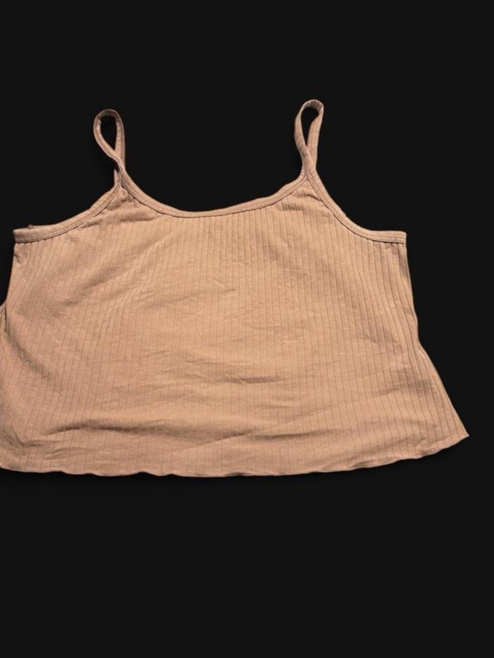 Old Navy Ribbed Spaghetti-Strap Crop Camisole - Beige